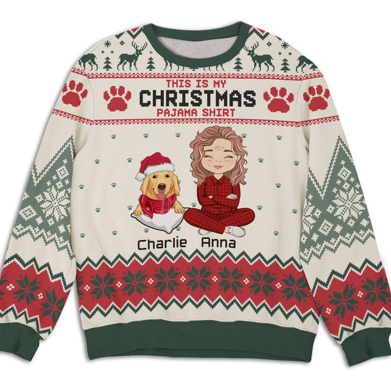 Christmas Pawjama - Personalized Custom All-Over-Print Sweatshirt