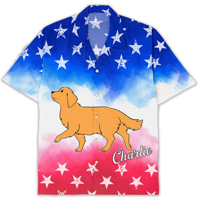 Red White Blue Dog - Personalized Custom Hawaiian Shirt