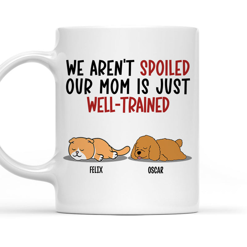 Spoiled Pet & Well Trained Dad - Personalized Custom Coffee Mug