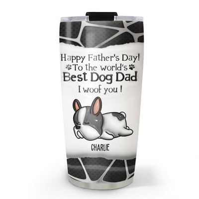 Woof Papa - Personalized Custom 3D Inflated Effect Tumbler