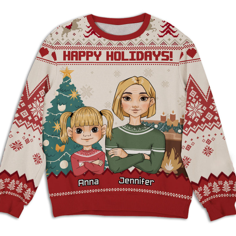 Happy Holidays - Personalized Custom All-Over-Print Sweatshirt