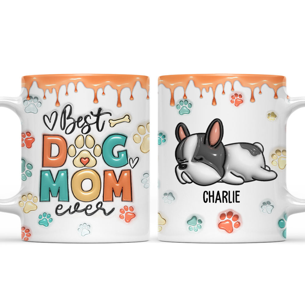 Discover Best Dog Dad Mom Ever - Personalized Custom 3D Inflated Effect Mug 