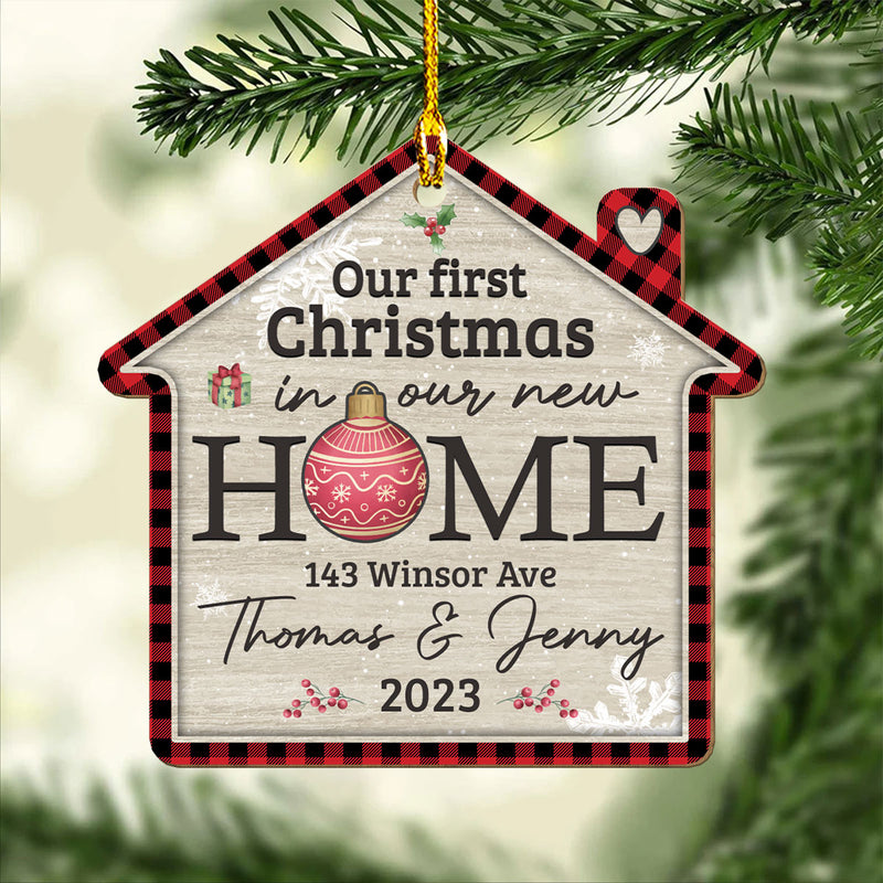 In Our New Home - Personalized Custom 1-layered Wood Ornament