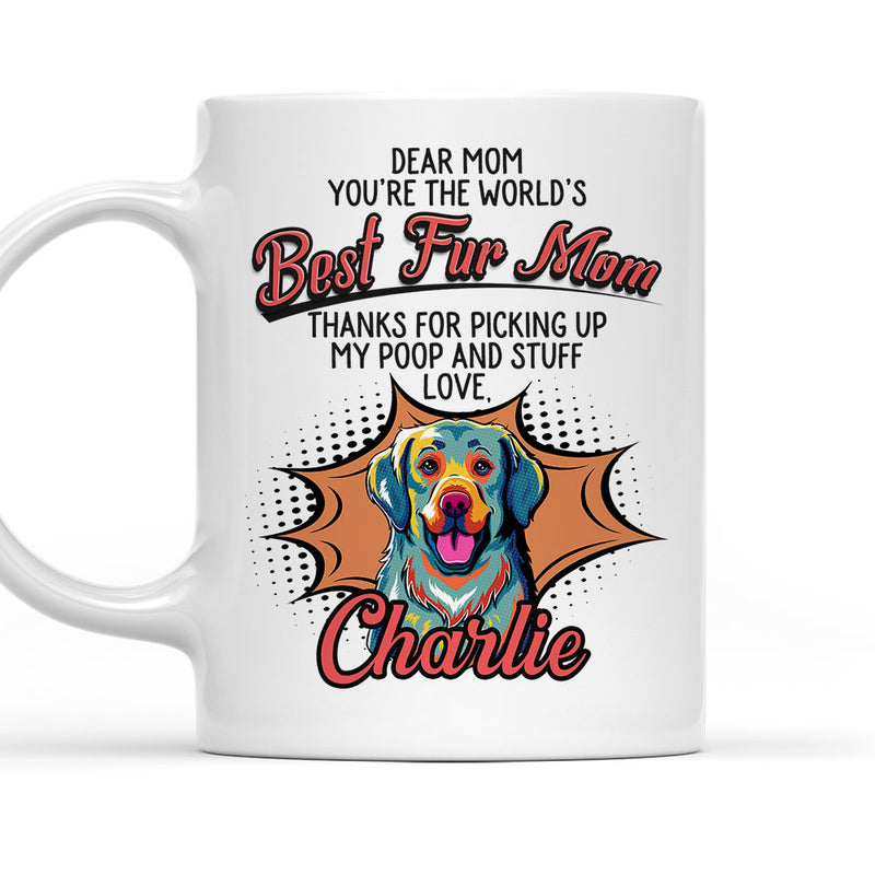 Pop Art Love Fur Dad - Personalized Custom Coffee Mug