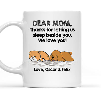 Sleep Beside Pet 2 - Personalized Custom Coffee Mug