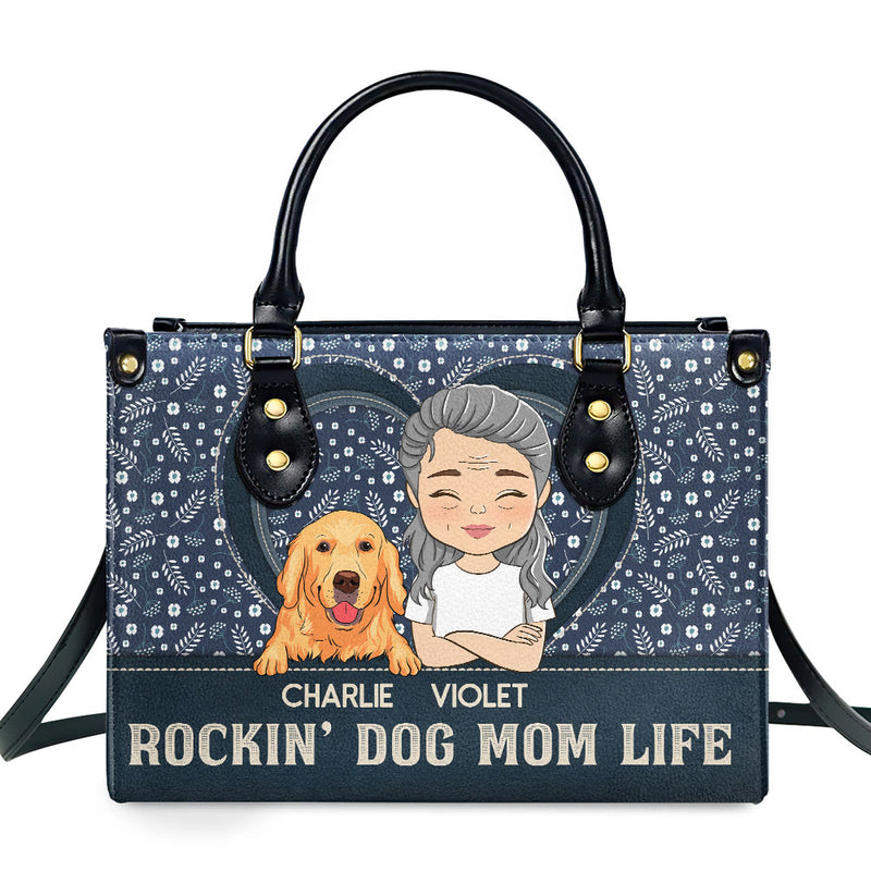 Rockin Mom Life - Personalized Custom Leather Bag