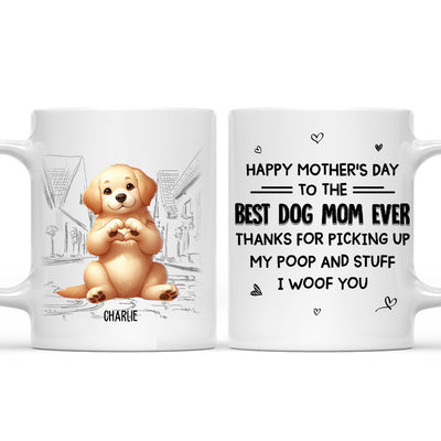 To The Best Dog Mom Ever - Personalized Custom Coffee Mug