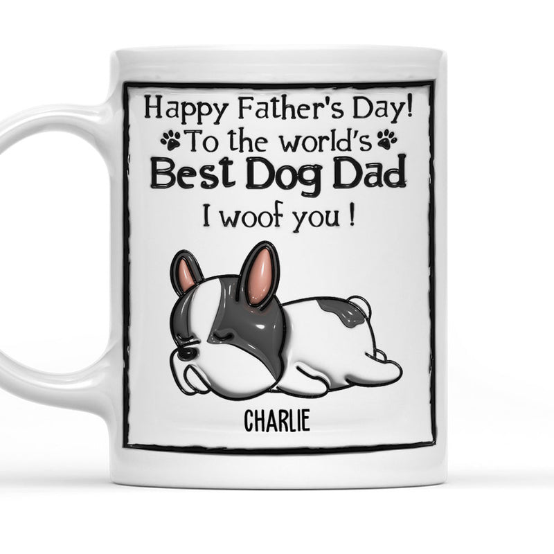 Best Dog Dad - Personalized Custom 3D Inflated Effect Mug