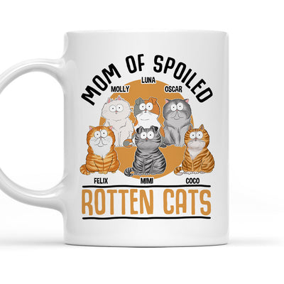 Mom Of Spoiled Cat - Personalized Custom Coffee Mug