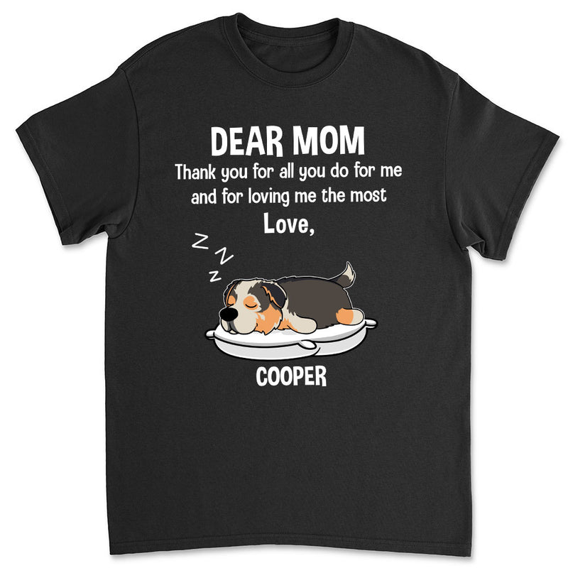 Mom Thanks For Your Love - Personalized Custom Premium T-shirt