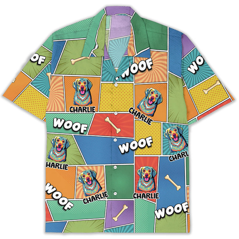 Pop Art Woof You - Personalized Custom Hawaiian Shirt