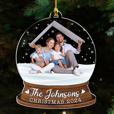 Family Snowglobe - Personalized Custom Acrylic Ornament