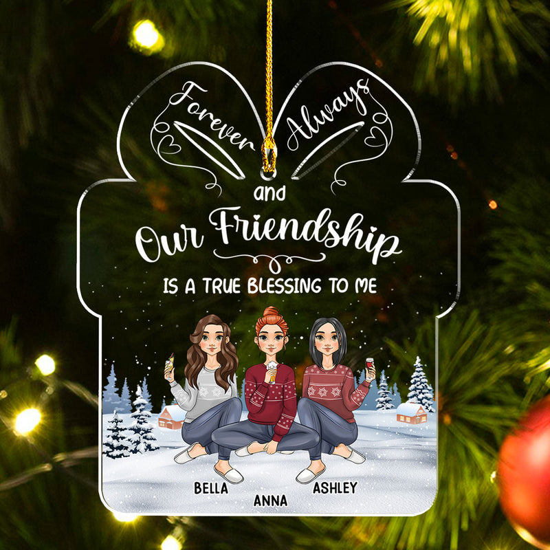 Sisters Forever - Personalized Custom Acrylic Ornament