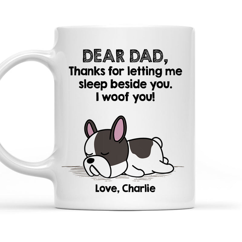 Sleep Beside Dog 2 - Personalized Custom Coffee Mug