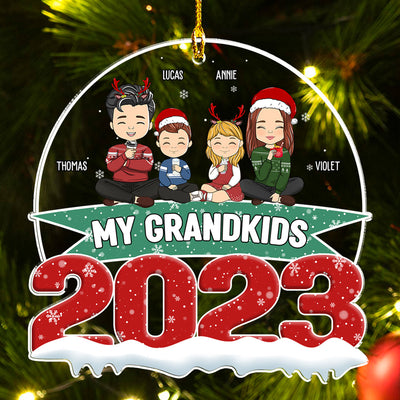 My Grandkids 2023 - Personalized Custom Acrylic Ornament