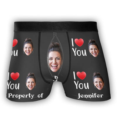 Property Of - Personalized Photo Men's Boxer Briefs