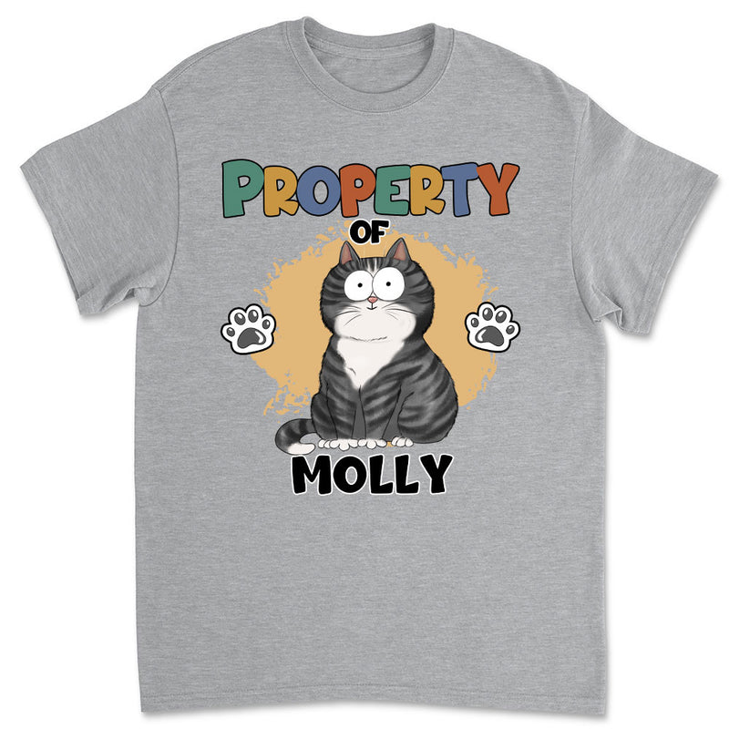 Property Of My Cat - Personalized Custom Unisex T-shirt