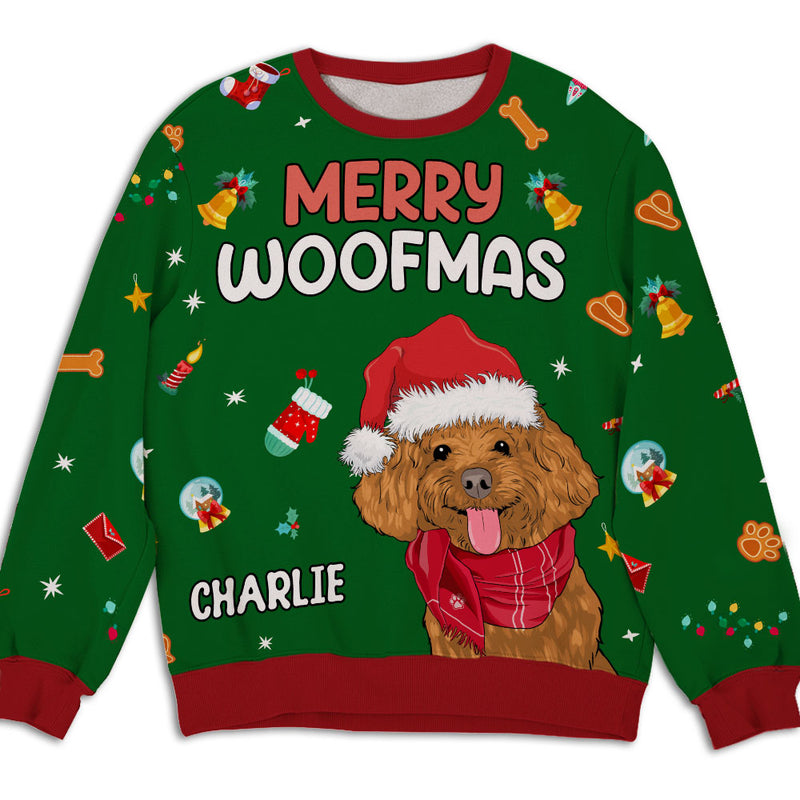 Woofmas Dog - Personalized Custom All-Over-Print Sweatshirt