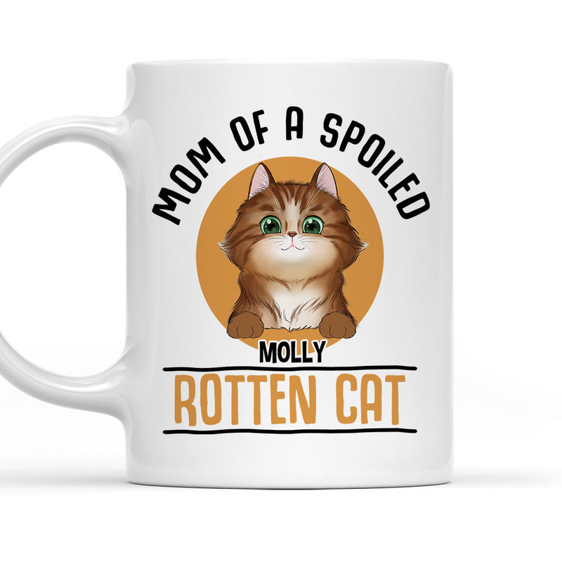 Spoiled Rotten Cat - Personalized Custom Coffee Mug