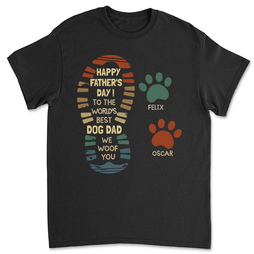 World Best Dog Dad - Personalized Custom Unisex T-shirt 