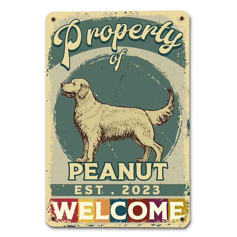 Property Of - Personalized Custom Metal Sign