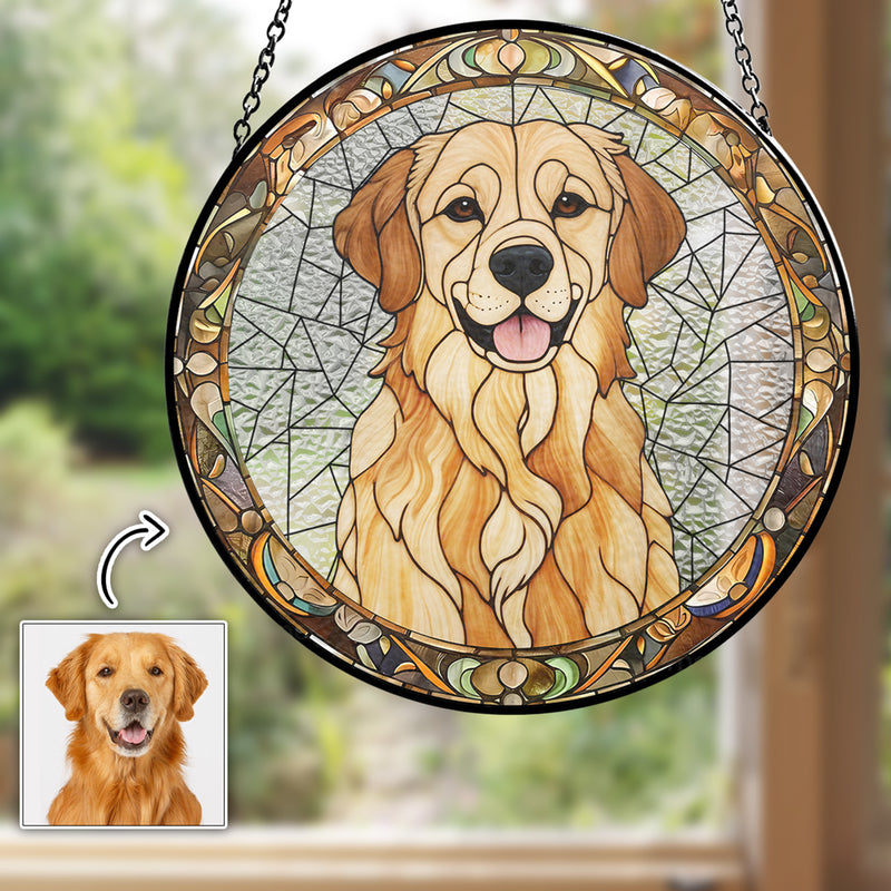 Circle Pet Face - Personalized Custom Window Hanging Suncatcher