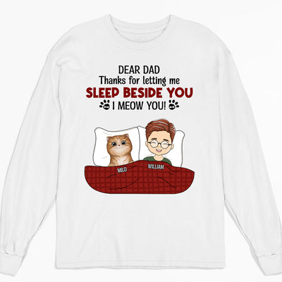 Sleeping Beside You - Personalized Custom Long Sleeve T-shirt