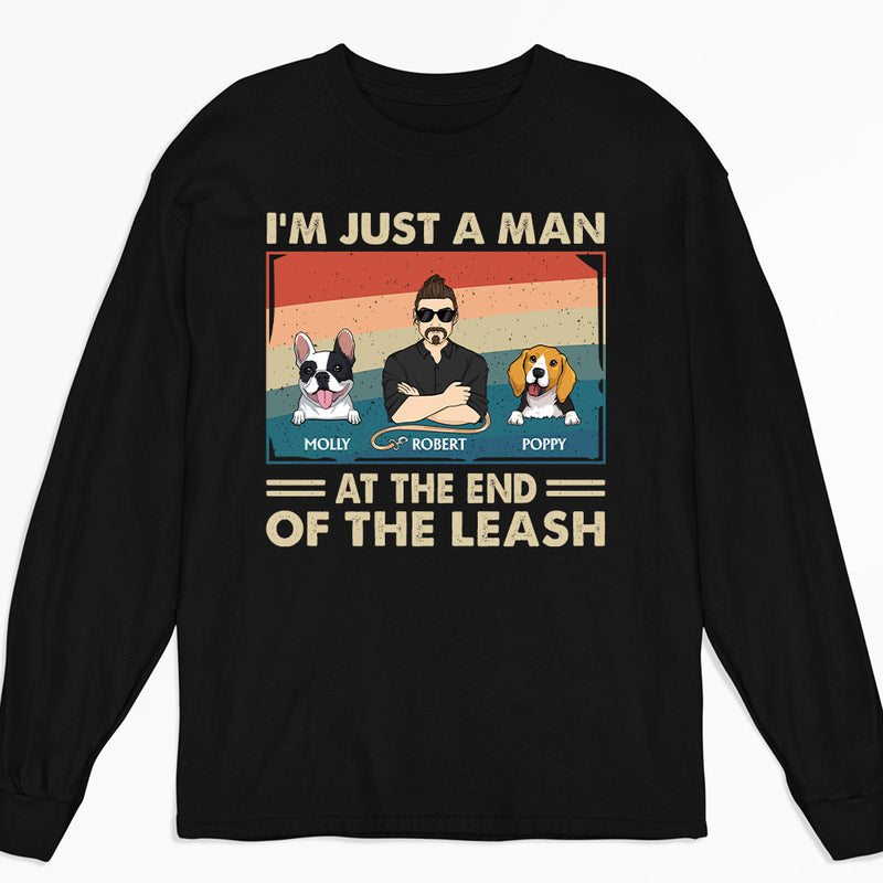 Dog Dad The Leash - Personalized Custom Long Sleeve T-shirt