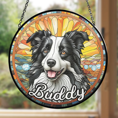 Portrait From Pet Photo - Personalized Custom Window Hanging Suncatcher