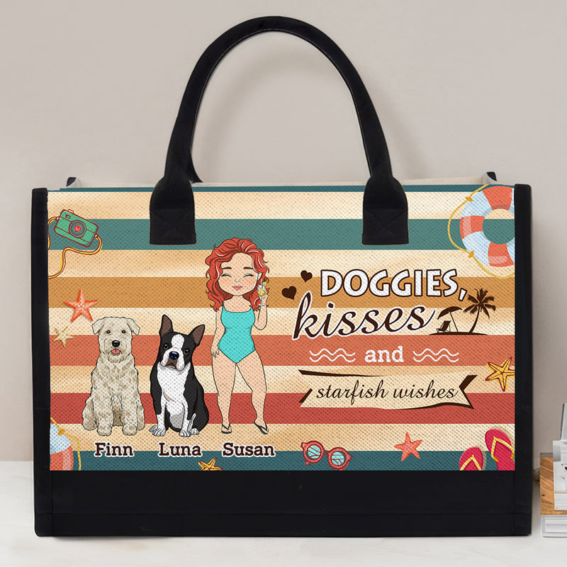 Doggie Kisses - Personalized Custom Canvas Tote Bag