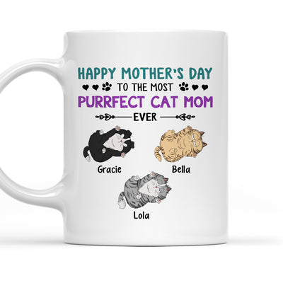 Purrfect Cat Mom Ever - Personalized Custom Coffee Mug