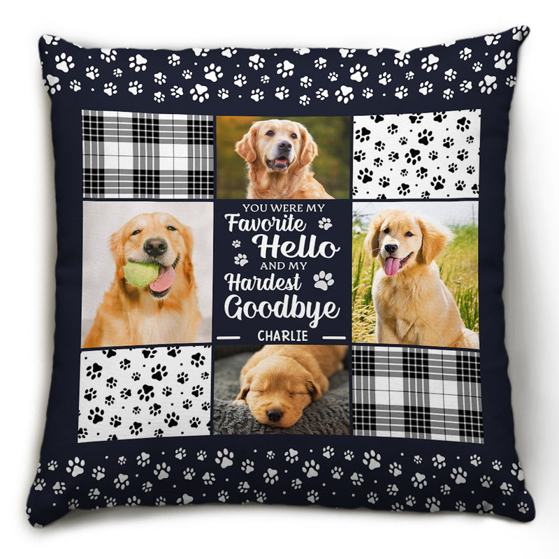 Favorite Hello And Hardest Goodbye - Personalized Custom Throw Pillow