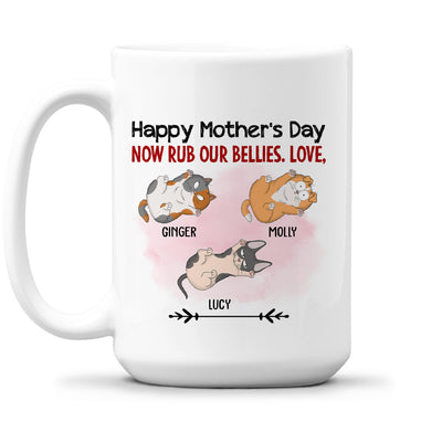 Now Rub My Belly - Personalized Custom Coffee Mug