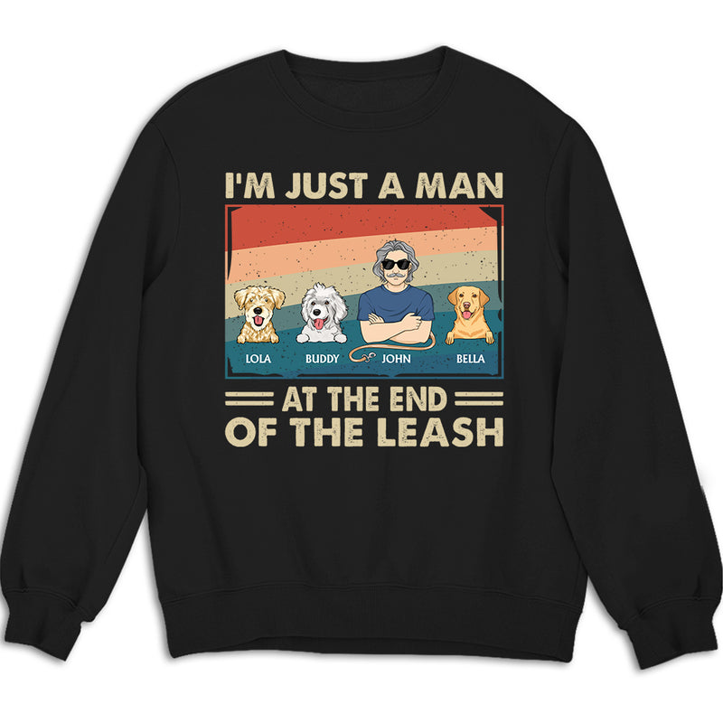 Dog Dad The Leash - Personalized Custom Sweatshirt