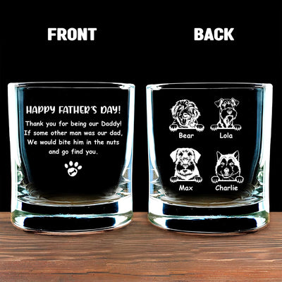 Thank You For Being My Daddy - Personalized Custom Engraved Whiskey Glass