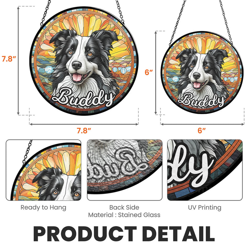 Portrait From Pet Photo - Personalized Custom Window Hanging Suncatcher