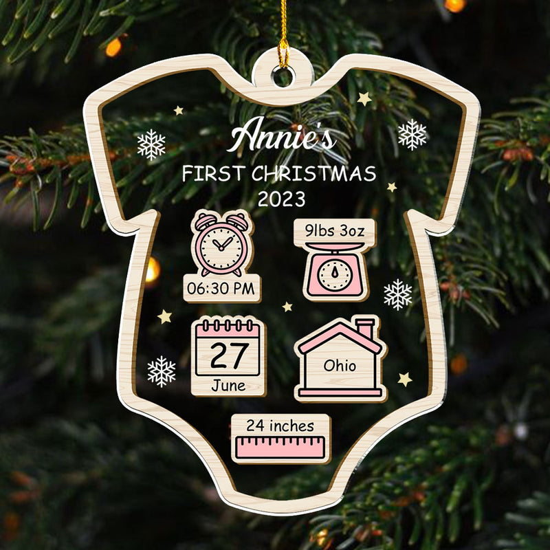 Baby First Christmas - Personalized Custom Acrylic Ornament