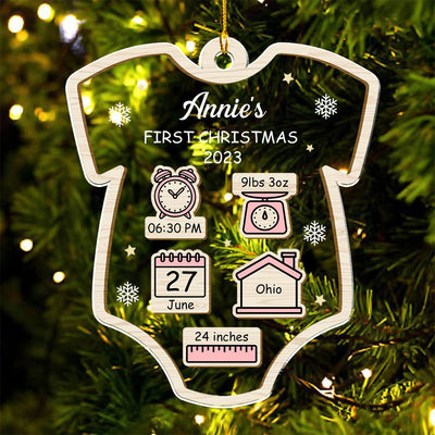 Baby First Christmas - Personalized Custom Acrylic Ornament