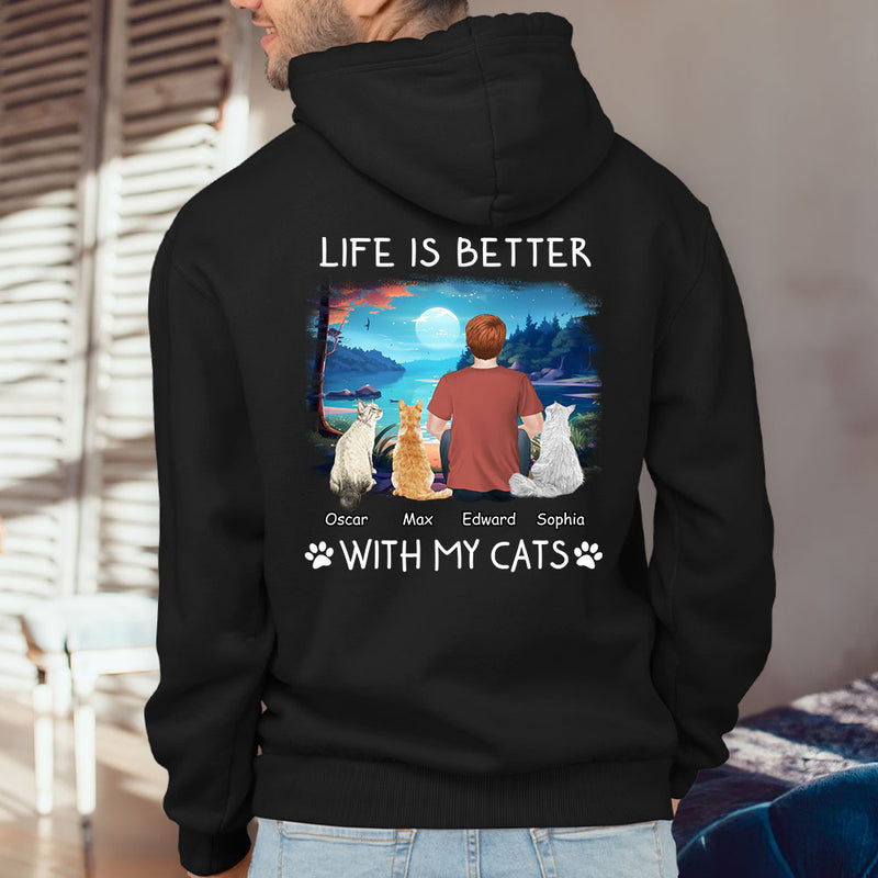 Better With Cats - Personalized Custom Hoodie