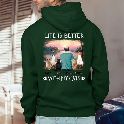 Better With Cats - Personalized Custom Hoodie