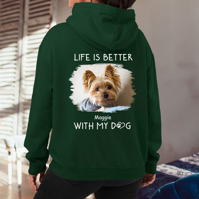 Better With Dogs Photo - Personalized Custom Hoodie