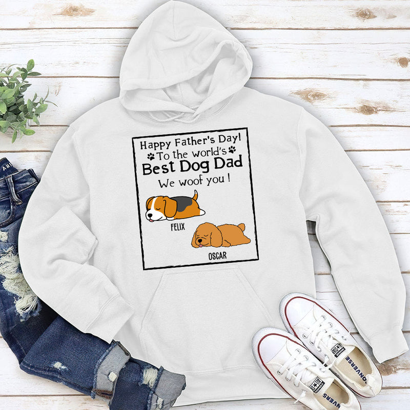 Woof Best Dog Dad - Personalized Custom Hoodie