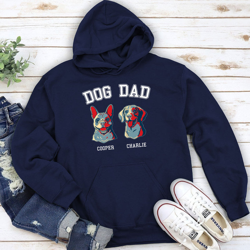 Basic Dog Dad - Personalized Custom Hoodie