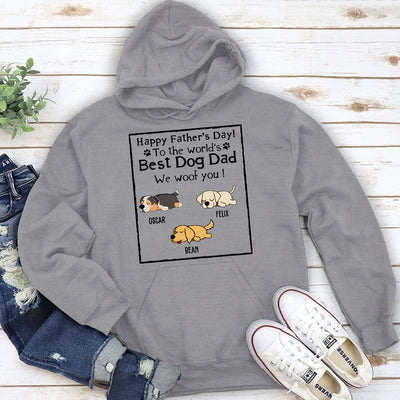 Woof Best Dog Dad - Personalized Custom Hoodie