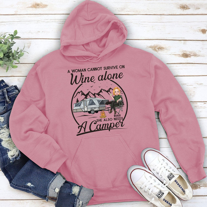 Wine Alone - Personalized Custom Hoodie