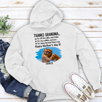 Thanks Mom Photo - Personalized Custom Hoodie