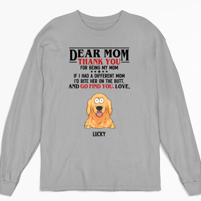 Thank You For Being My Mom - Personalized Custom Long Sleeve T-shirt