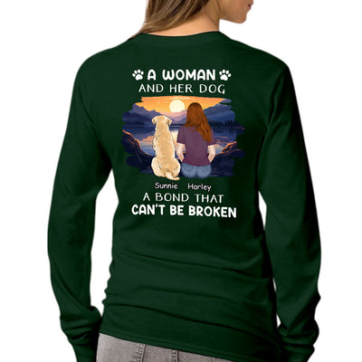 Woman With Pets - Personalized Custom Long Sleeve T-shirt