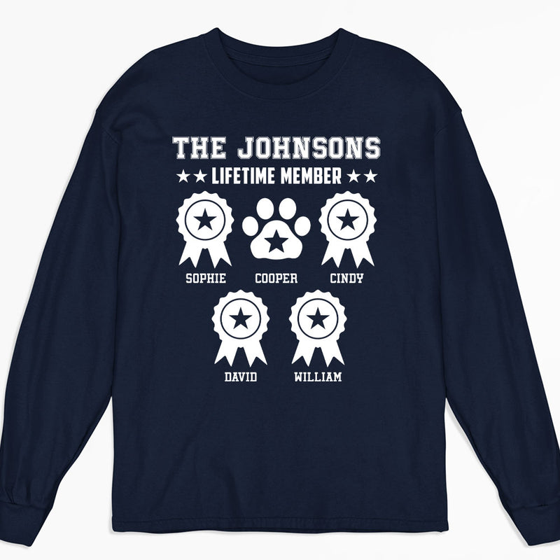 Lifetime Member - Personalized Custom Long Sleeve T-shirt