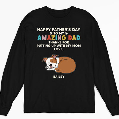 Thanks For Our Amazing Dad - Personalized Custom Long Sleeve T-shirt